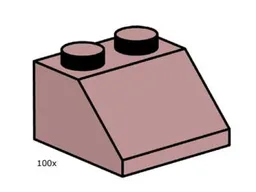2 x 2 Sand Red Roof Tiles