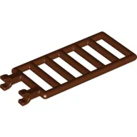 Bar 7 x 3 with Double Clips (Ladder) [Straight Clips] / Reddish Brown