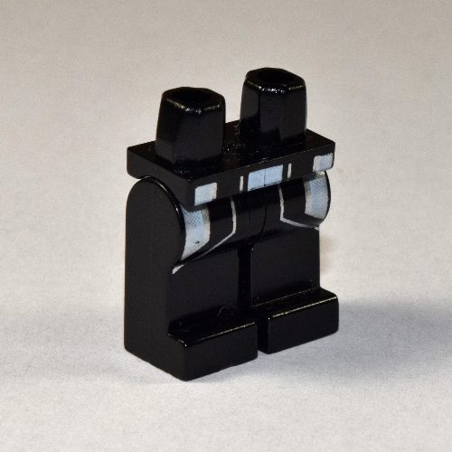 Lego Hips and Black Legs with Silver Fade Pockets Print / Black