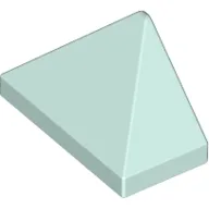 Brick Sloped 45° 2 x 1 Triple with Inside Stud Holder / Light Aqua