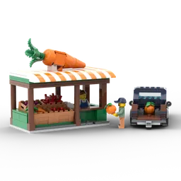 Fruit & Vegetable Stand with Pickup Truck