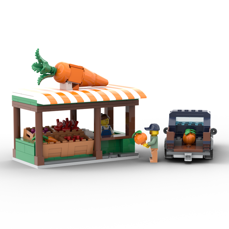 Lego Fruit & Vegetable Stand with Pickup Truck