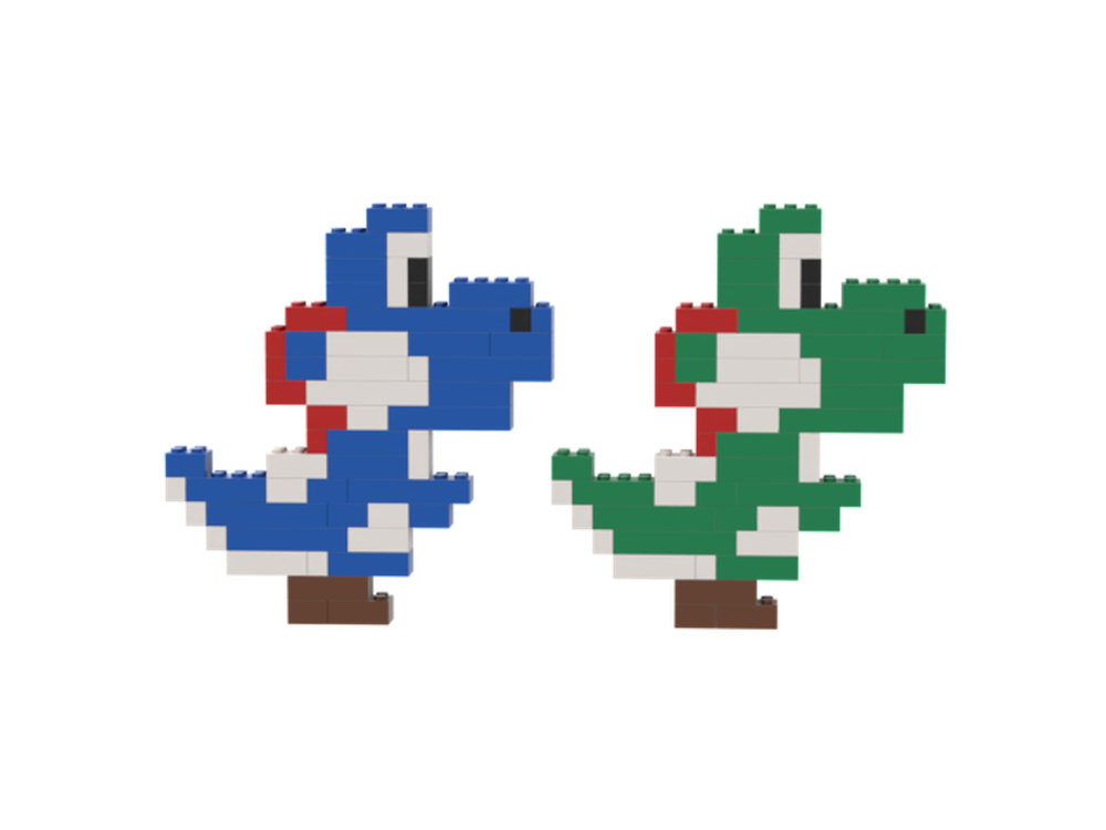 Lego pixel dino bros