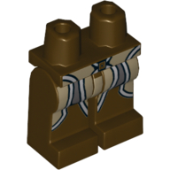Lego Hips and Dark Brown Legs with Dark Tan Tunic Print (Ahsoka Tano) / Dark Brown