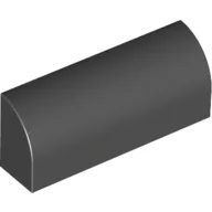 Brick Curved 1 x 4 x 1 1/3 No Studs, Lowered Inside Support / Black