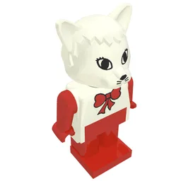 Fabuland Figure Cat 4 / White