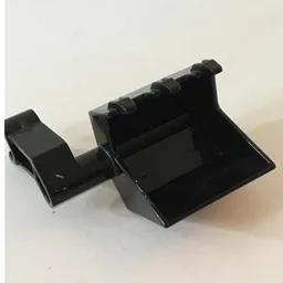 Duplo Excavator Bucket 2 x 2 x 2 with Three Teeth and Angled Arm Clip (Benny) / Black