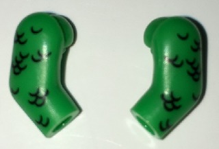 Lego Arm, (Matching Left and Right) Pair with Black Scales Pattern