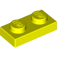 Lego Plate 1 x 2 / Vibrant Yellow