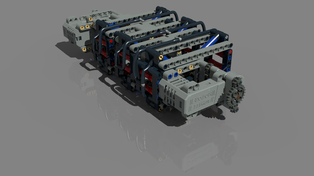 Lego high pressure pneumatic compressor