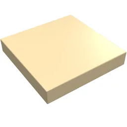 Tile 2 x 2 with Groove / Tan