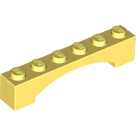 Lego Brick Arch 1 x 6 Raised Arch / Bright Light Yellow