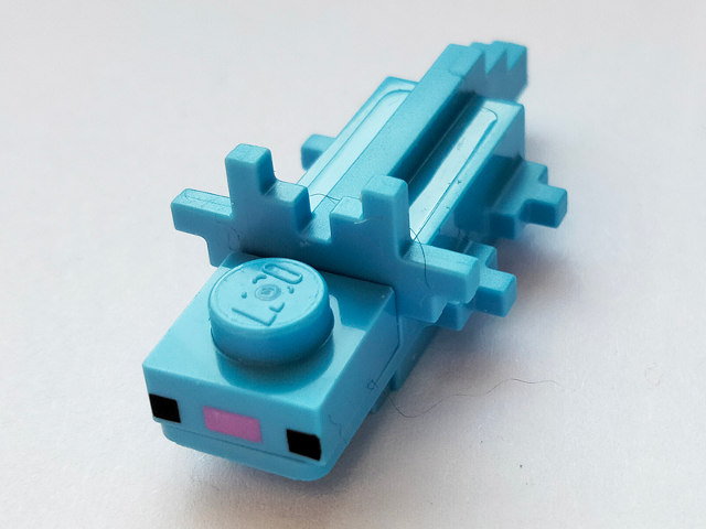 Lego Minecraft Axolotl with Medium Lavender Nose - Brick Built