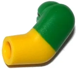 Arm, Left with Molded Green Short Sleeve  Pattern / Yellow