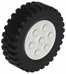 Lego Wheel 30mm D. x 13mm (13 x 24 Model Team), with Black Tire 13 x 24 Model Team (2695 / 2696)