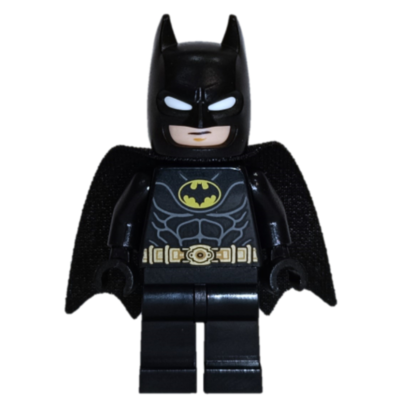 Lego Batman, Black Suit, Black Cape and Cowl, Yellow Batman Logo, White Eyes (37157 Cape)