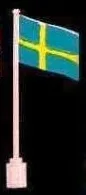 Flag on Flagpole with Sweden Print