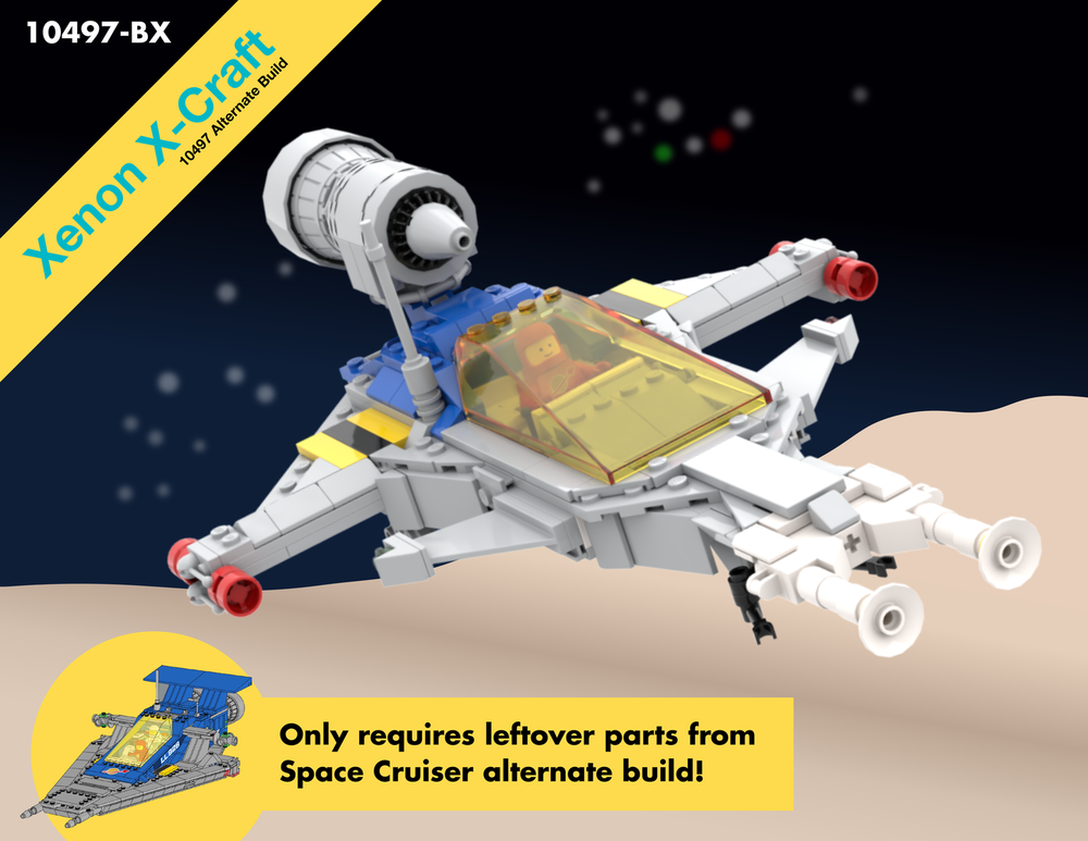 Lego Xenon X-Craft (10497 Alt-Leftover Parts Build)