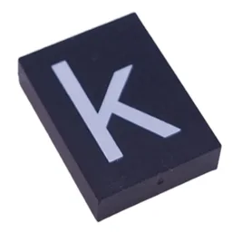 Modulex Tile 3 x 4 with White 'k' Print, without Internal Supports / Modulex Tile Blue