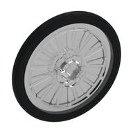 Lego Wheel Wheelchair with Fixed Black Hard Rubber Tire, with Clip Hole