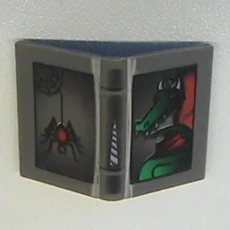 Book 2 x 3 with Dragon and Spider Print / Dark Gray