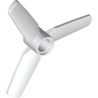 Lego Propeller 3 Blades 5 Diameter, Pin Hole / White