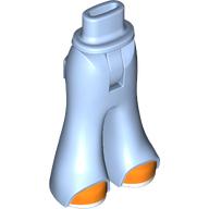 Lego Minidoll Hips and Wide Pants with Orange Shoes, White Soles print / Bright Light Blue