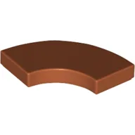 Tile 2 x 2 Curved, Macaroni / Dark Orange