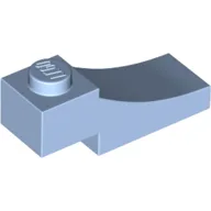 Brick Curved, 3 x 1 with 1/3 Inverted Cutout / Bright Light Blue