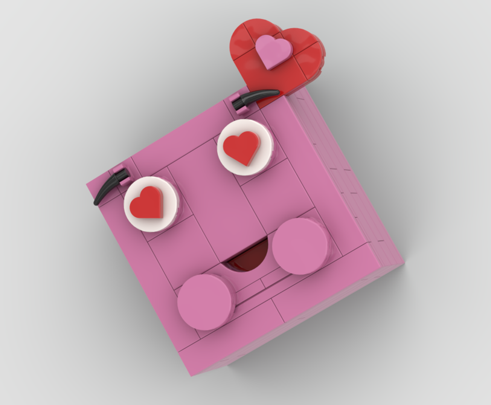 Lego Brick 2x2 in Love