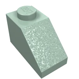 Brick Sloped 45° 2 x 1 with Bottom Pin / Sand Green