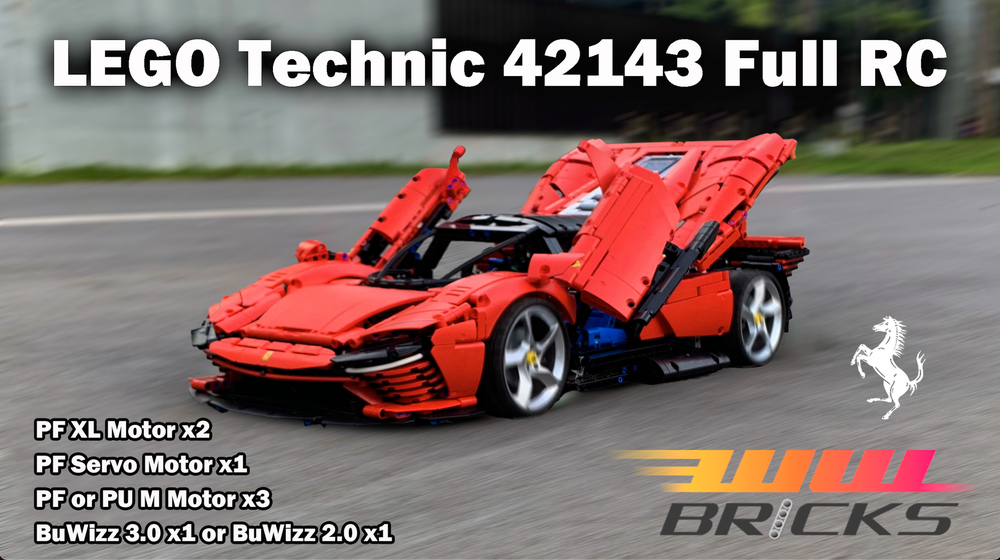 Lego [Full RC] LEGO Technic 42143 Daytona SP3+BuWizz 3.0