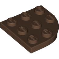 Lego Plate Round Corner 3 x 3 / Brown