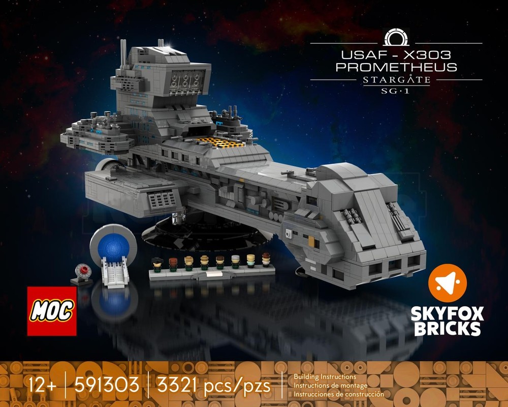 Lego Stargate SG1/Atlantis: USAF Prometheus X-303 — UCS-Scale Playset