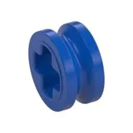Technic Bush 1/2 Smooth with Axle Hole Semi-Reduced / Blue