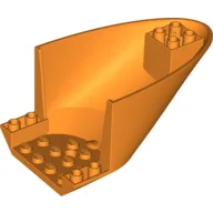 Aircraft Fuselage Curved Aft Section 6 x 10 Bottom / Orange
