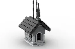 Haunted Chapel Ornament with Light-up Stained Glass