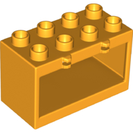 Lego Duplo Container Box 2 x 4 x 2 with Open Sides / Bright Light Orange
