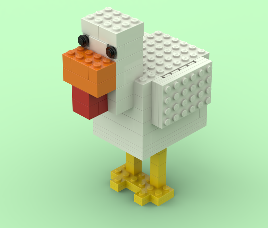 Lego Computer Game Style Chicken