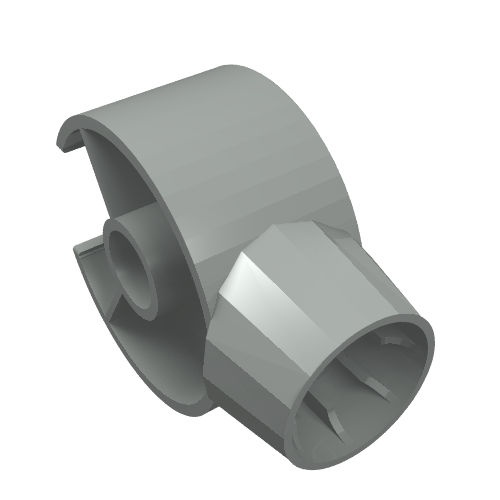 Lego Animal / Creature Body Part, Dinosaur Neck / Tail Ring / Light Gray
