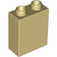 Duplo Brick 1 x 2 x 2 with 'INDIANA JONES 2008', 'LEGOLAND WINDSOR' Print / Tan