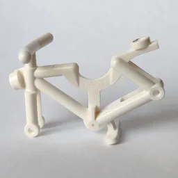 Bicycle Frame, Reinforced Headlight [Hollow Stud] / White