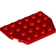 Wedge Plate 4 x 6 Cut Corners / Red