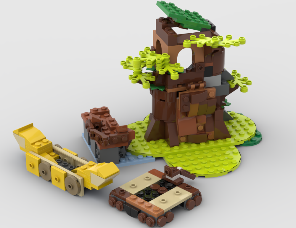 Lego Forest hideout and viking ship