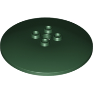 Lego Dish 6 x 6 Inverted (Radar) with Hollow Studs / Dark Green
