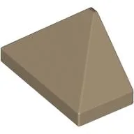 Brick Sloped 45° 2 x 1 Triple with Inside Stud Holder / Dark Tan