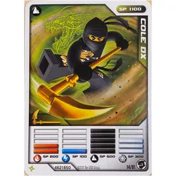 Trading Card, Ninjago Deck #1: 14 - Cole DX - International Version / [No Color/Any Color]
