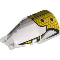 Windscreen 7 x 4 x 2 Round with Handle with Yellow Honeycomb Print