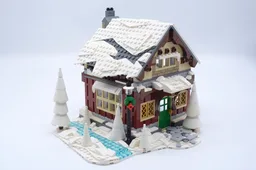 Winter Village Snowy Cabin