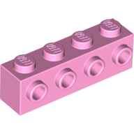 Lego Brick Special 1 x 4 with 4 Studs on One Side / Bright Pink
